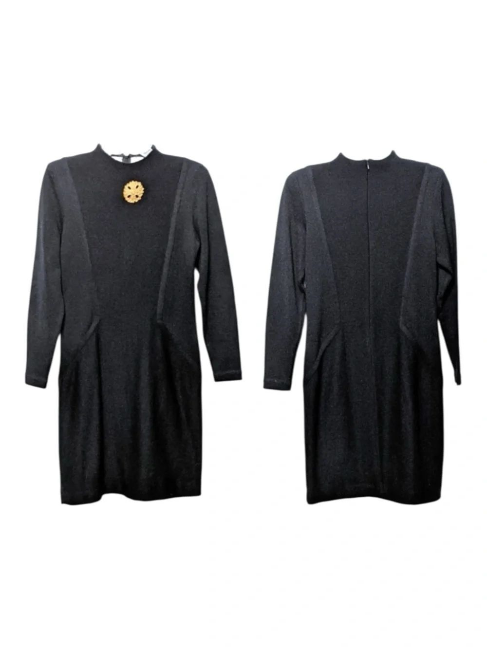 VINTAGE 80's Liz Claiborne Pin Sweater Dress S